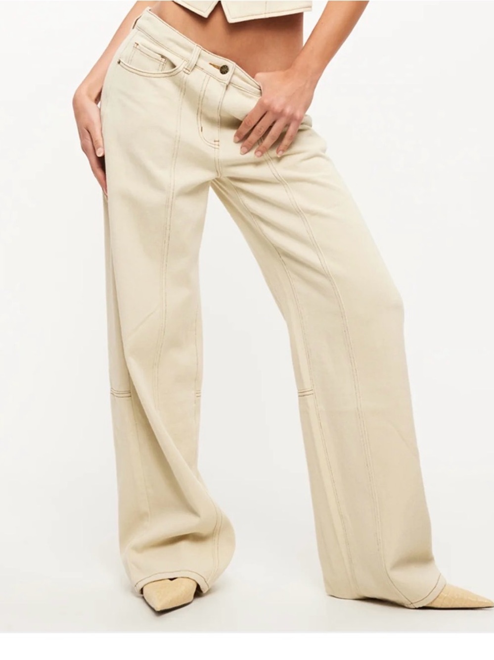 LIONESS Dawson Jeans Ecru